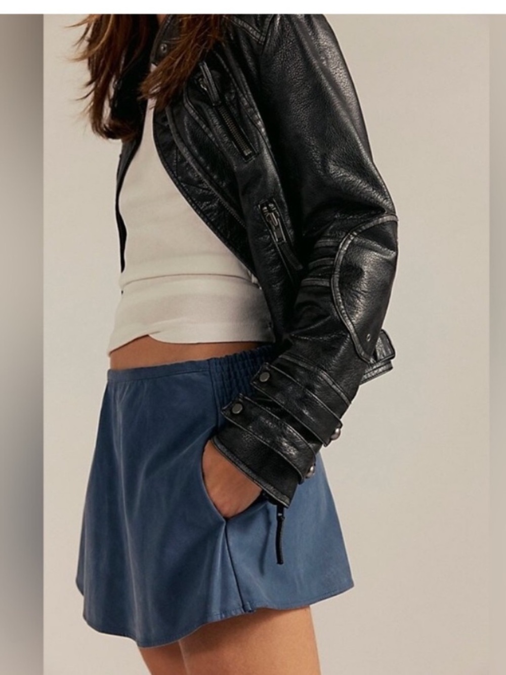 We The Free suede skort